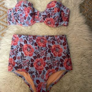 J crew bikini rose floral print